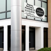 Verwarming- en loodgietersbanner met uw logo spandoek (Buitenkant Gebouw)