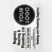 Verwarming- en loodgietersbanner om uw logo toe te spandoek (Verticaal)