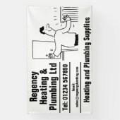 Verwarming en Loodgieterswerk Spandoek (Verticaal)