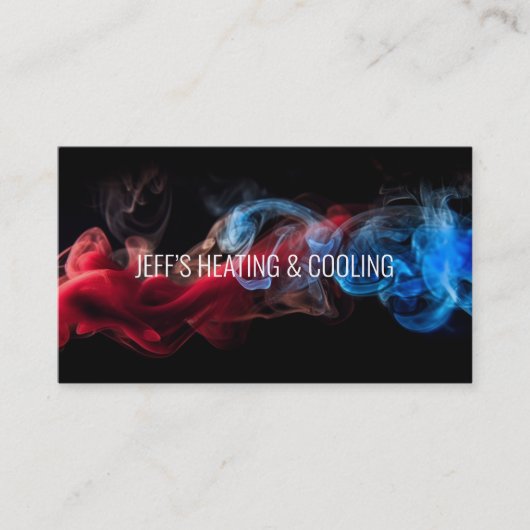 Verwarming en wisselstroom Kaart | Qr-code Visitekaartje (Voorkant)