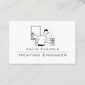 Verwarming Engineer Illustratie Loodgieterij en Ve Visitekaartje (Voorkant)