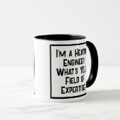 Verwarming ingenieur. Wat is JOUW expertisegebied? Mok (Voorkant rechts)