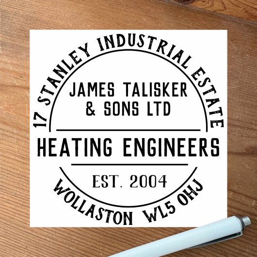 Verwarming ingenieurs rubber stempel