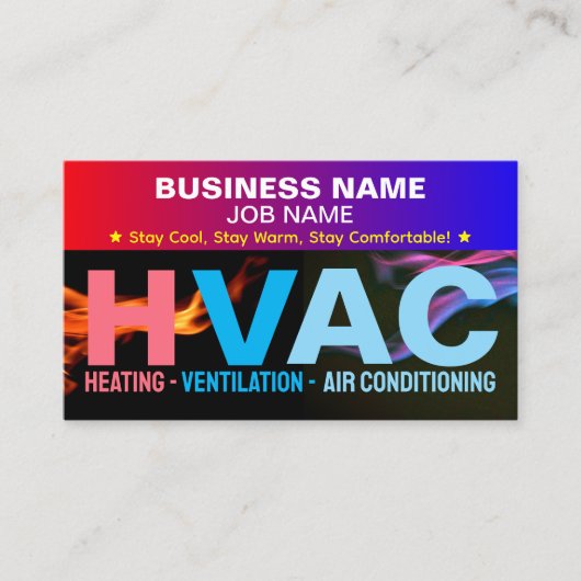 Verwarming & Koeling & Airconditioning Diensten | Visitekaartje (Voorkant)