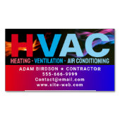 (Verwarming, Koeling, Airconditioning) Moderne HVA Magnetisch Visitekaartje (Voorkant)