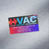 (Verwarming, Koeling, Airconditioning) Moderne HVA Magnetisch Visitekaartje (Voorbeeld)