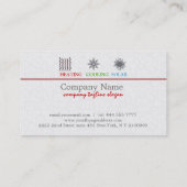 Verwarming Koeling en Solar Sales Manager Visitekaartje (Achterkant)