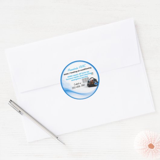 Verwarming Koeling HVAC Ronde Sticker (Envelop)