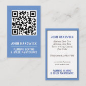 Verwarming, leidingen, ketelonderhoud QR-code Bu Visitekaartje (Voorkant / Achterkant)