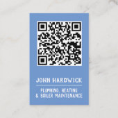 Verwarming, leidingen, ketelonderhoud QR-code Bu Visitekaartje (Voorkant)
