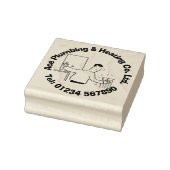 Verwarming & Loodgieterij Cartoon te personalisere Rubberstempel (Stempel)