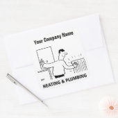 Verwarming & Loodgietersdiensten Cartoon Stickers (Envelop)