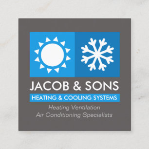 Verwarming Ventilatie Airconditioning Koelbus Vierkante Visitekaartje