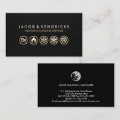 Verwarming Ventilatie Airconditioning Visitekaartj Visitekaartje (Voorkant / Achterkant)