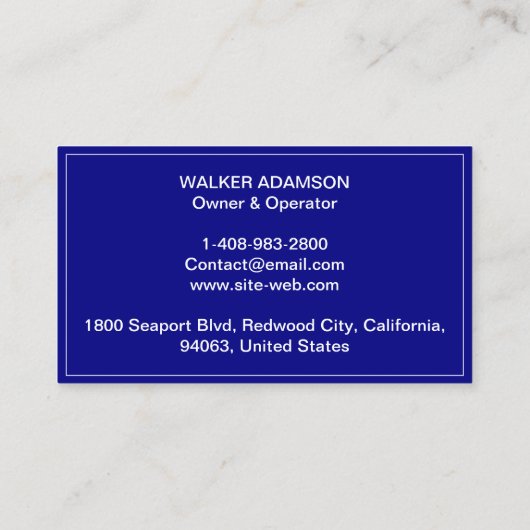 Verwarmings- en koelingsaannemer visitekaartje (Achterkant)