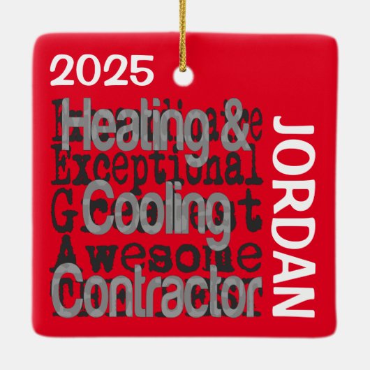 Verwarmings- en koelingscontracten keramisch ornament (Achterkant)
