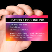 Verwarmings- en koelluchtconditionering visitekaartje