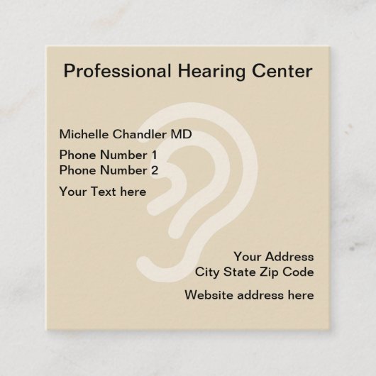Verwarmingscentrum voor oar Doctor Vierkante Visitekaartje (Voorkant)