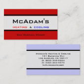 Verwarmingskoeling HVAC-warmtepomp A/C Visitekaartje (Voorkant / Achterkant)