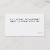 Verwarmingskoeling Visitekaartjes (Achterkant)