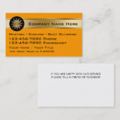 Verwarmingskoeling Visitekaartjes (Voorkant / Achterkant)