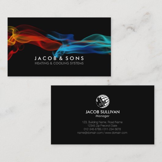 Verwarmingskoelsystemen Visitekaartje (Voorkant / Achterkant)