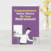 Verwarmingsmonteur pensioen kaart (Gele Bloem)