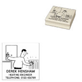 Verwarmingsmonteur test de ketel rubberstempel (Gestempeld)