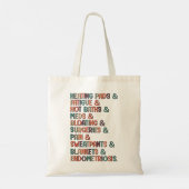 Verwarmingspaden en vermoeiingsdekens & endometrio tote bag (Achterkant)