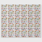 Verwarmingspapier voor kleurrijke woningen cadeaupapier (Vlak)