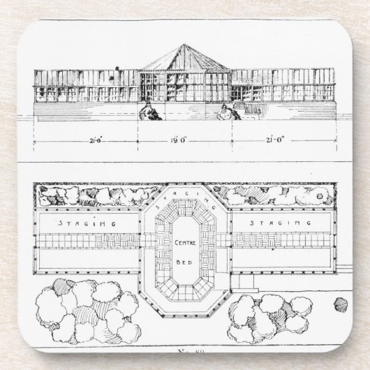 Verwarmingssysteem voor een hotel, conservatorium bier onderzetter (Voorkant)