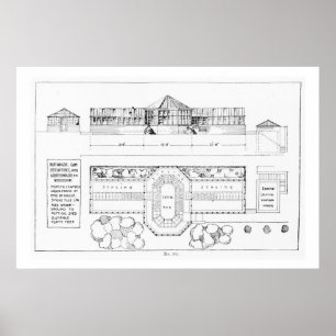 Verwarmingssysteem voor een hotel, conservatorium  poster