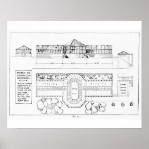 Verwarmingssysteem voor een hotel, conservatorium  poster