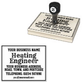 Verwarmingstechnicus met Naam, Adres, enz Rubberstempel (Gestempeld)