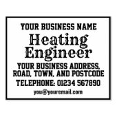 Verwarmingstechnicus met Naam, Adres, enz Rubberstempel (Afrduk)