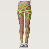 verwarrend hypnotisch draailijnpatroon leggings (Voorkant)