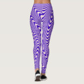 verwarrend hypnotische wervellijnpatroon. blauw wi leggings (Achterkant)