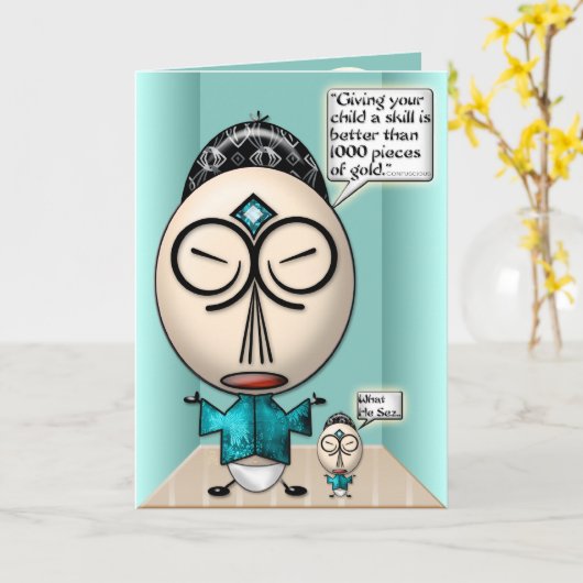 Verwarrend zeg #1 (Vaderdag Kaart) Kaart (Gele Bloem)