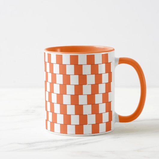 Verwarrende lijnen Oranje Mok (Rechts)