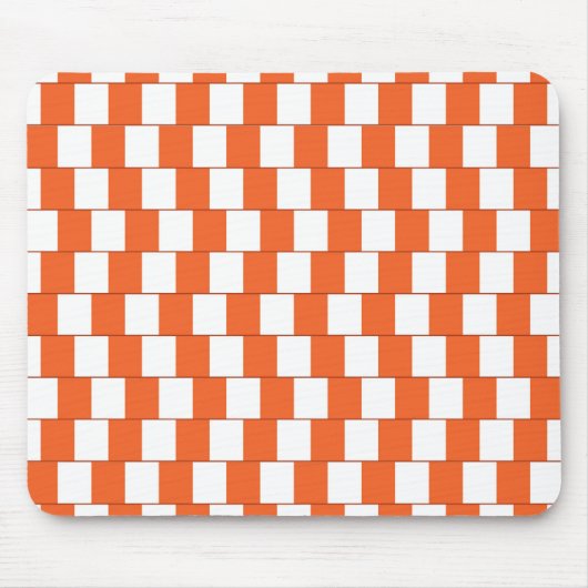 Verwarrende lijnen Oranje Muismat (Voorkant)