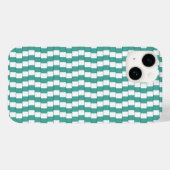 Verwarrende lijnen turquoise Case-Mate iPhone case (Achterkant (horizontaal))