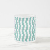 Verwarrende lijnen turquoise matglas koffiemok (Center)