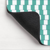 Verwarrende lijnen turquoise muismat (Hoek)