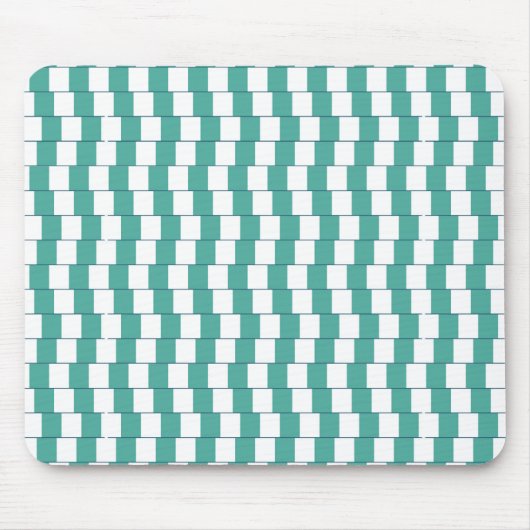 Verwarrende lijnen turquoise muismat (Voorkant)
