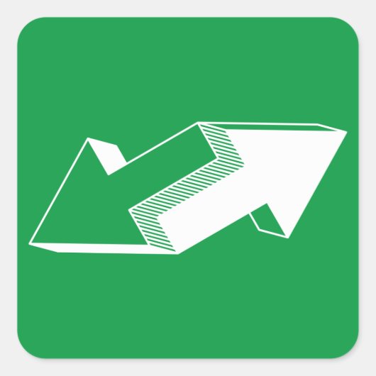 verwarrende pijlen - optische illusie vierkante sticker (Voorkant)