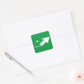 verwarrende pijlen - optische illusie vierkante sticker (Envelop)