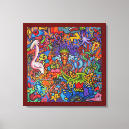 Verwarring Door Inktvis Angst Stad (2.5) Canvas Afdruk