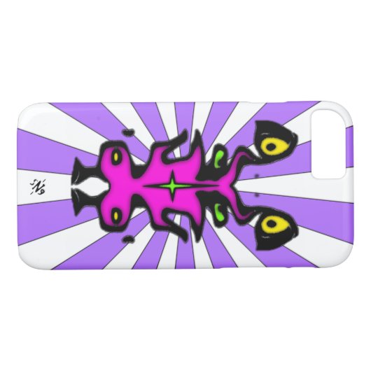 Verwarthoekig, met cowling gelijkend schepsel v1 Case-Mate iPhone case (Achterkant (Horizontaal))