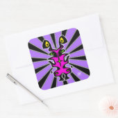 Verwarthoekige verfwerper zoals een schepsel met v vierkante sticker (Envelop)