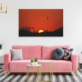 Verwaterd schilderij van Sunset Over Marsh Canvas Afdruk (Insitu (Woonkamer))